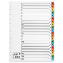 10 x Sets Of A4 File Dividers A-Z With Plastic Tabs (464335)